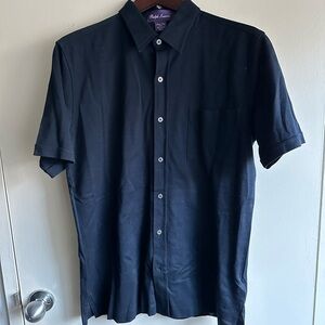 Ralph Lauren Purple Label Navy Short Sleeve Shirt US S
